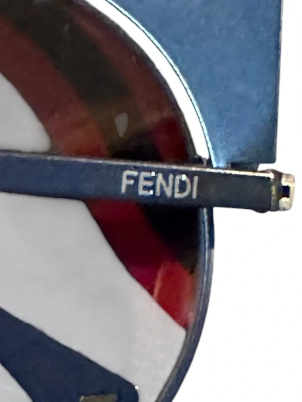 NWOT women’s AUTHENTIC FENDI Hypnoshine red & blue Cat Eye Sunglasses